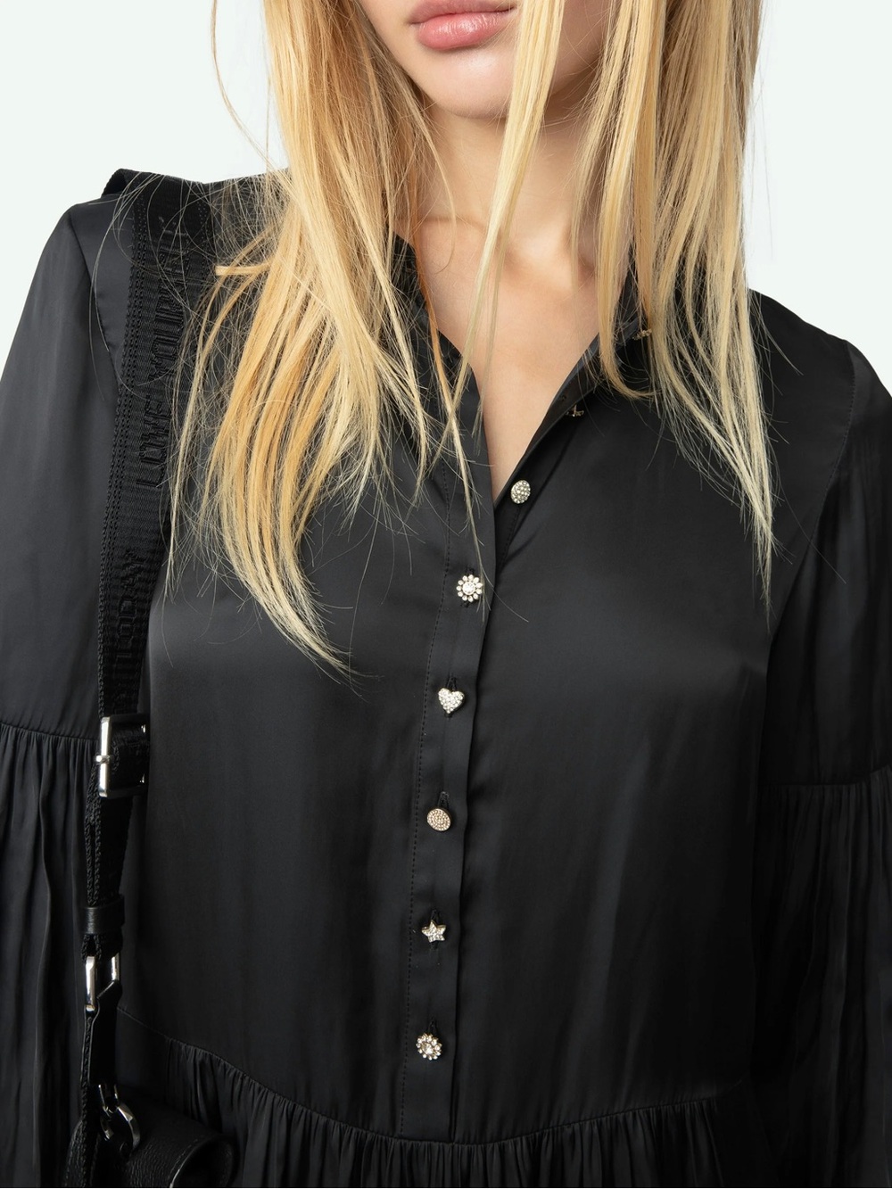 Zadig & Voltaire Black Silk Satin Mini Dress 🖤